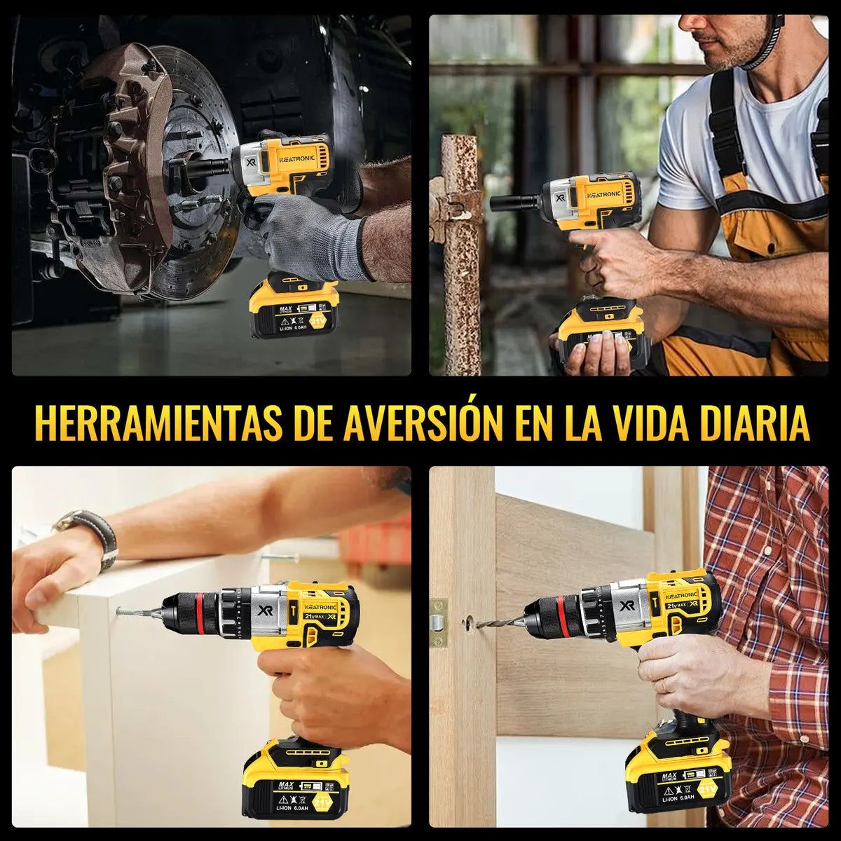 SET DE TALADRO Y TALADRO DE IMPACTO 2 BATERIAS MQ68