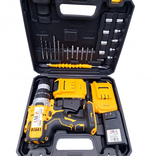 SET DE TALADRO 2 BATERIAS 21 V 26 PZ AMARILLO HASS